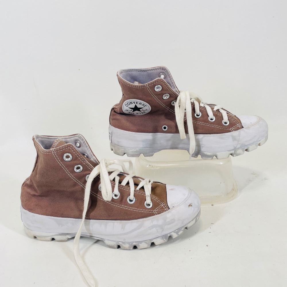 Converse Chuck Taylor All Star Lugged Brown High Top Sneakers 565902C Womens 8 - Picture 4 of 8